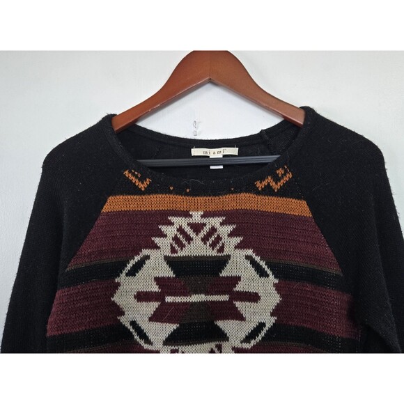 Miami Sweater Womens S Aztec Western USA Black Boho‎ Tribal Native Southwestern - Picture 2 of 8
